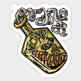 Bug Smoking in a Bottle Sticker